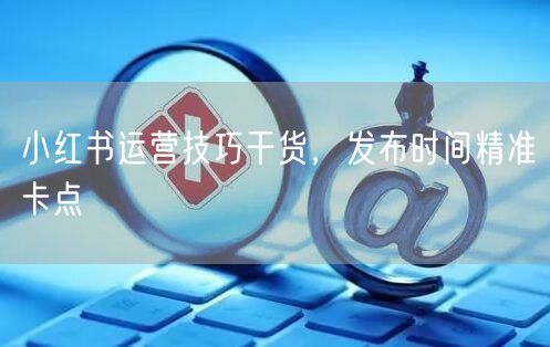 小红书运营技巧干货，发布时间精准卡点