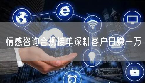 情感咨询合规接单深耕客户日赚一万