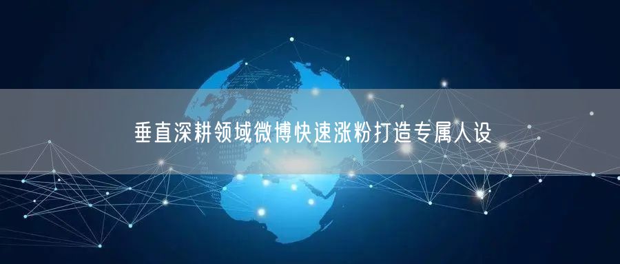 垂直深耕领域微博快速涨粉打造专属人设